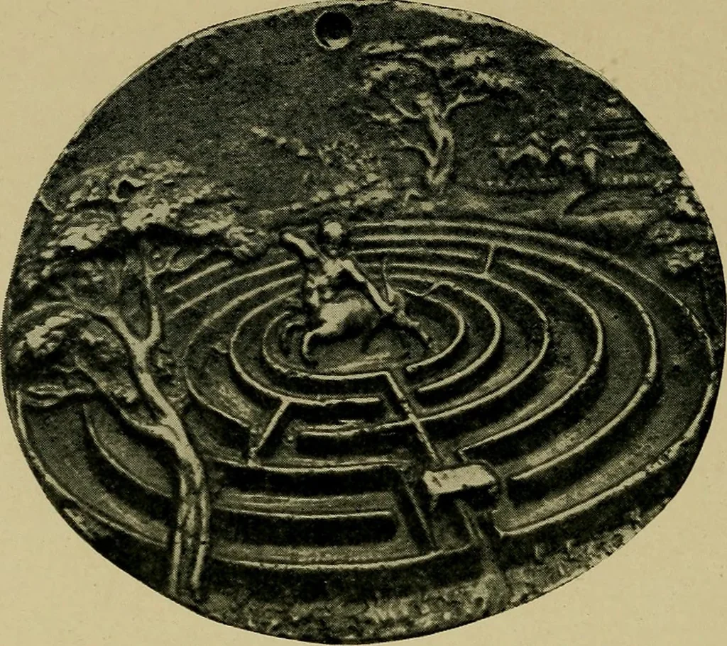 An illustration from Mazes and labyrinths; a general account of their history and developments, 1922, leaf 113