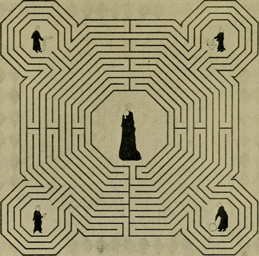 An illustration from Mazes and labyrinths; a general account of their history and developments, 1922, leaf 113