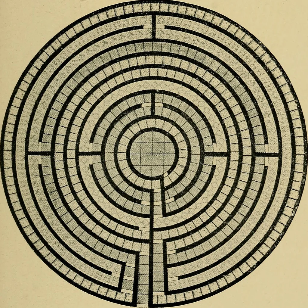 An illustration from Mazes and labyrinths; a general account of their history and developments, 1922, leaf 116