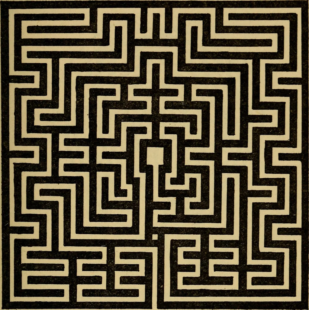 An illustration from Mazes and labyrinths; a general account of their history and developments, 1922, leaf 118