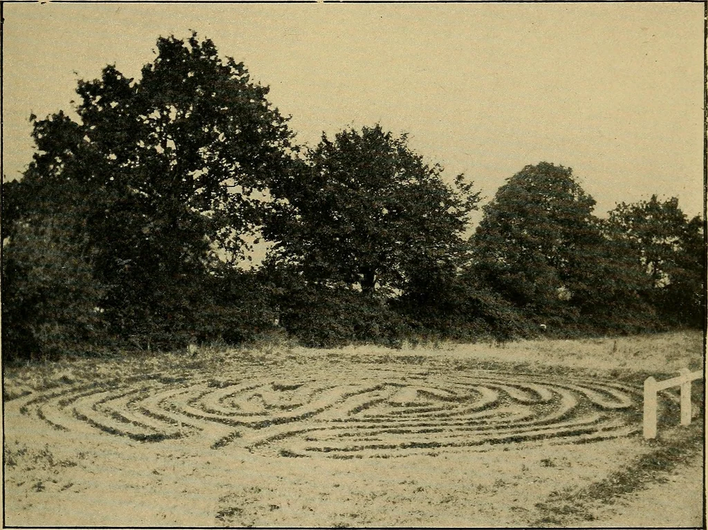 An illustration from Mazes and labyrinths; a general account of their history and developments, 1922, leaf 130