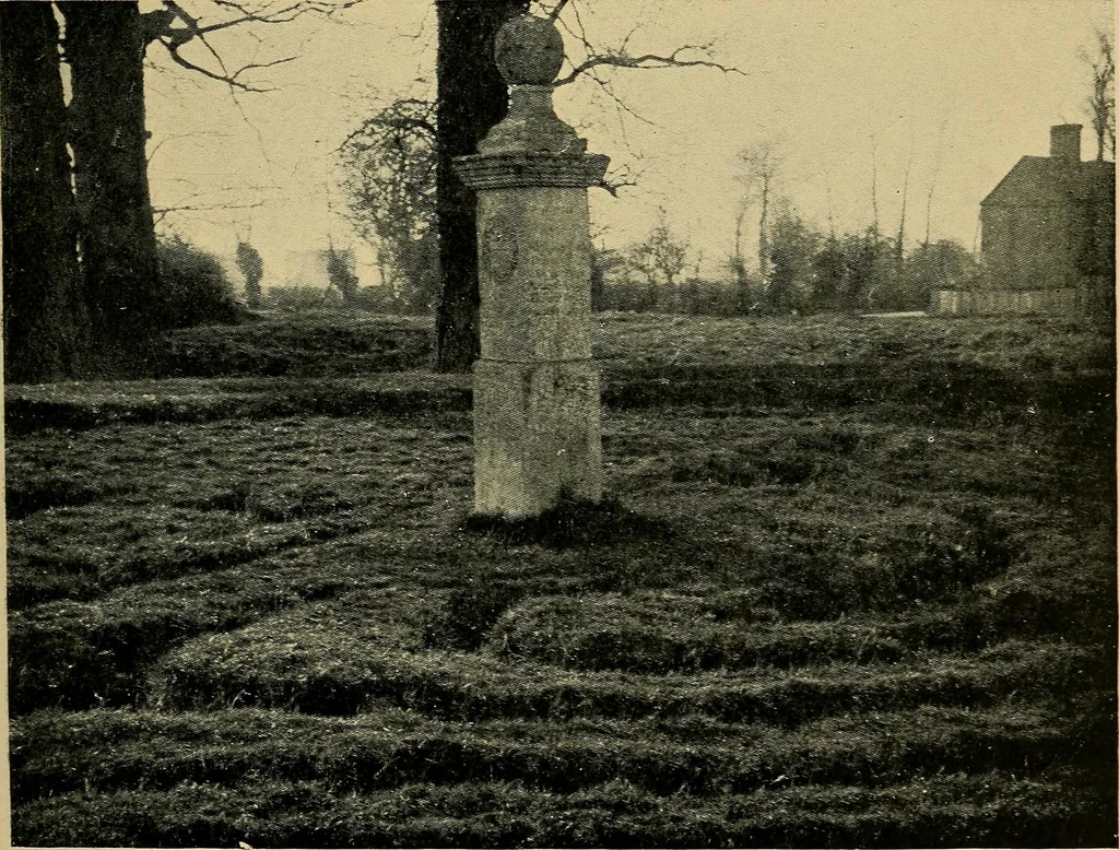 An illustration from Mazes and labyrinths; a general account of their history and developments, 1922, leaf 142