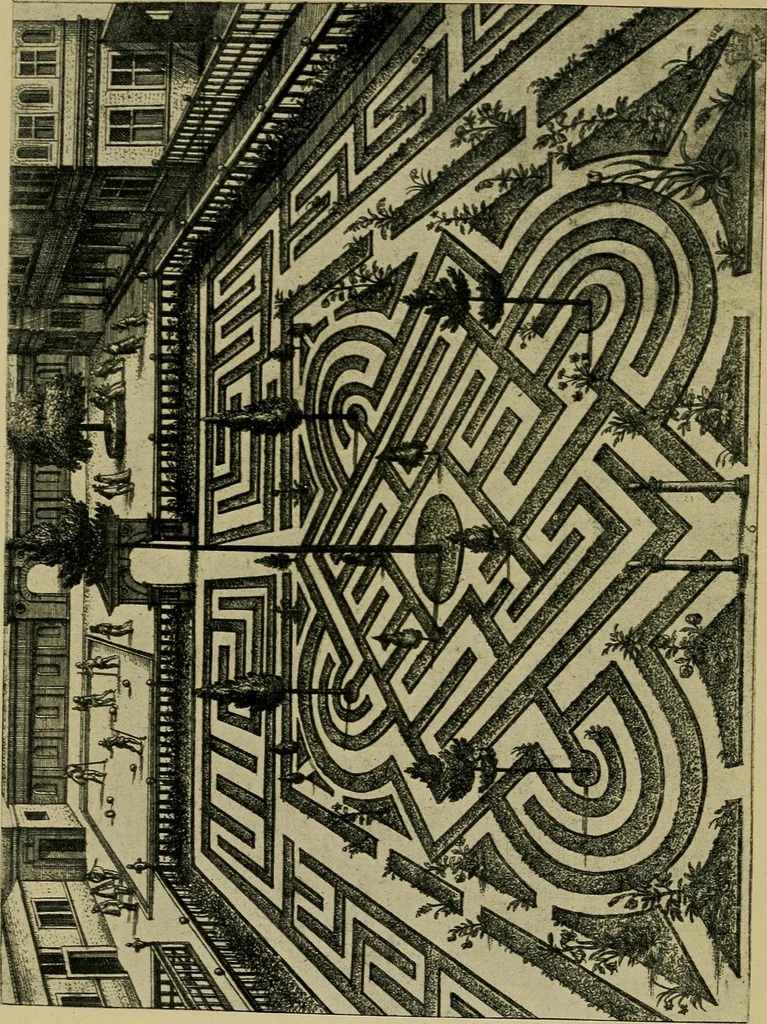 An illustration from Mazes and labyrinths; a general account of their history and developments, 1922, leaf 163