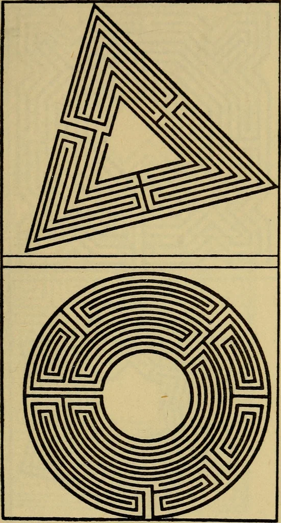 An illustration from Mazes and labyrinths; a general account of their history and developments, 1922, leaf 192