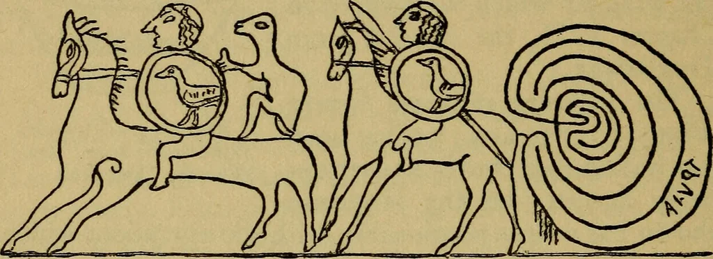 An illustration from Mazes and labyrinths; a general account of their history and developments, 1922, leaf 245