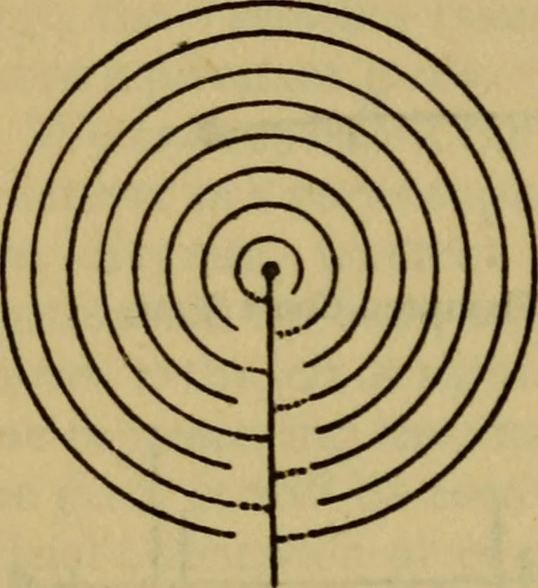 An illustration from Mazes and labyrinths; a general account of their history and developments, 1922, leaf 275