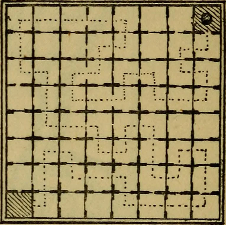 An illustration from Mazes and labyrinths; a general account of their history and developments, 1922, leaf 297