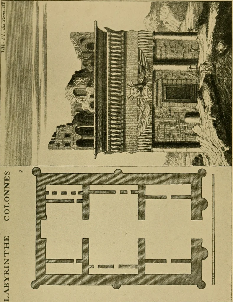 An illustration from Mazes and labyrinths; a general account of their history and developments, 1922, leaf 36