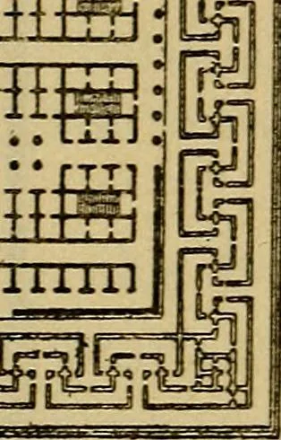 An illustration from Mazes and labyrinths; a general account of their history and developments, 1922, leaf 42