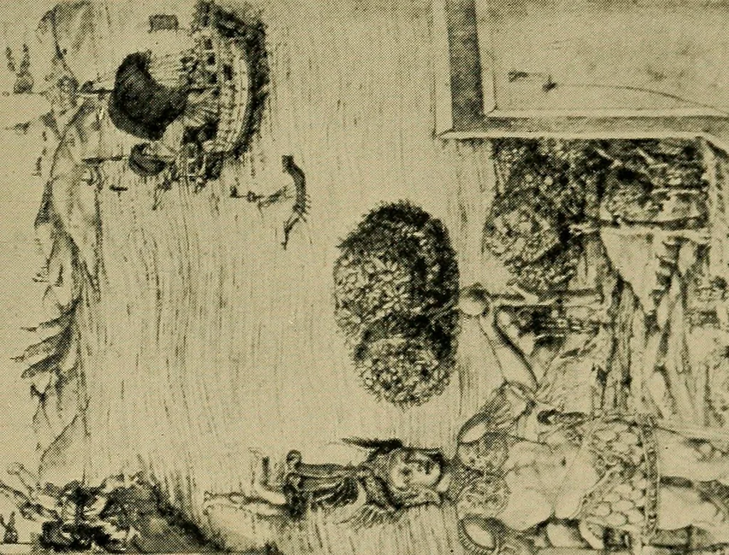 An illustration from Mazes and labyrinths; a general account of their history and developments, 1922, leaf 46