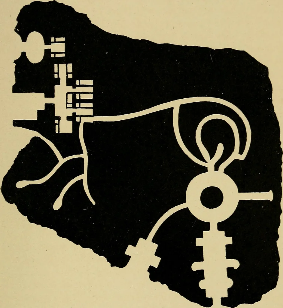An illustration from Mazes and labyrinths; a general account of their history and developments, 1922, leaf 78