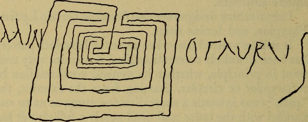 An illustration from Mazes and labyrinths; a general account of their history and developments, 1922, leaf 89