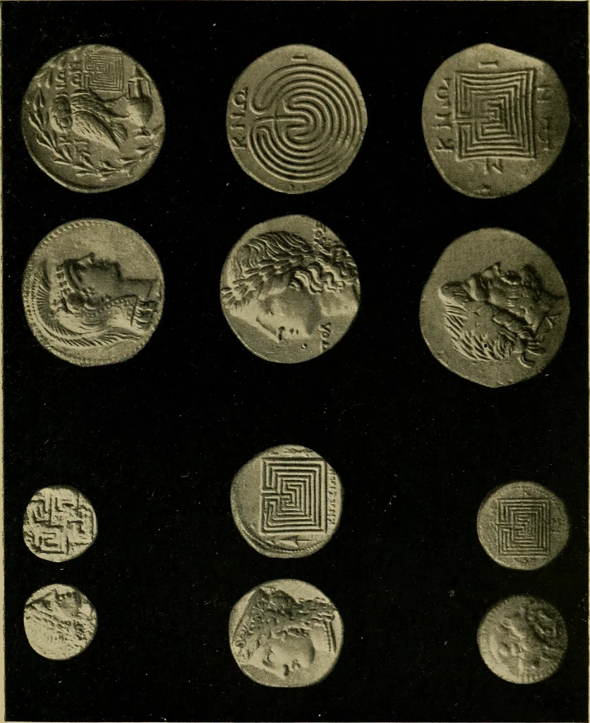 An illustration from Mazes and labyrinths; a general account of their history and developments, 1922, leaf 90