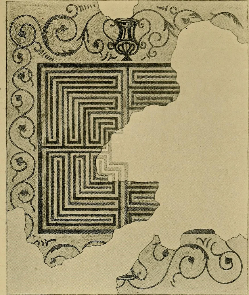 An illustration from Mazes and labyrinths; a general account of their history and developments, 1922, leaf 94