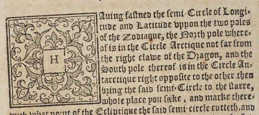 An illustration from M. Blundeuile his exercises, containing eight treatises, : the titles whereof are set downe in the next printed page: which treatises are verie necessarie to be read and learned of all yoong gentlemen that have not bene exercised in such disciplines, and yet are desirous to haue knowledge as well in cosmographie, astronomie, and geographie, as also in the arte of nauigation, in which arte it is impossible to profite without the helpe of these, or such like instructions., 1597, leaf 480