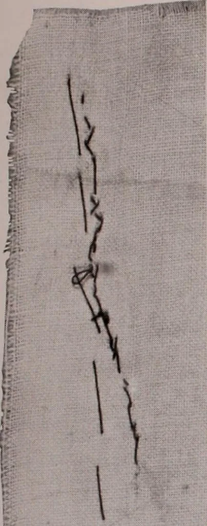 An illustration from The measurement of certain elements of hand sewing, 1919, leaf 133