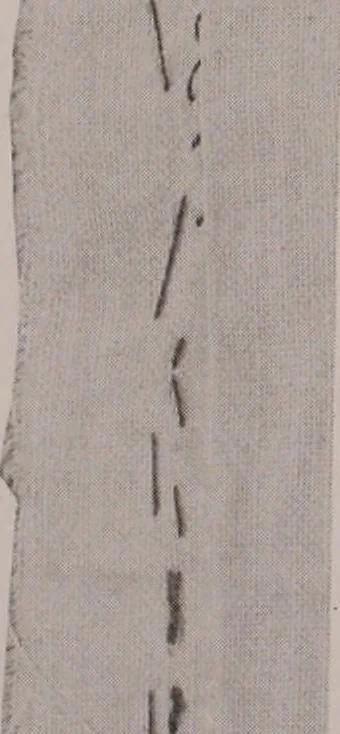 An illustration from The measurement of certain elements of hand sewing, 1919, leaf 134