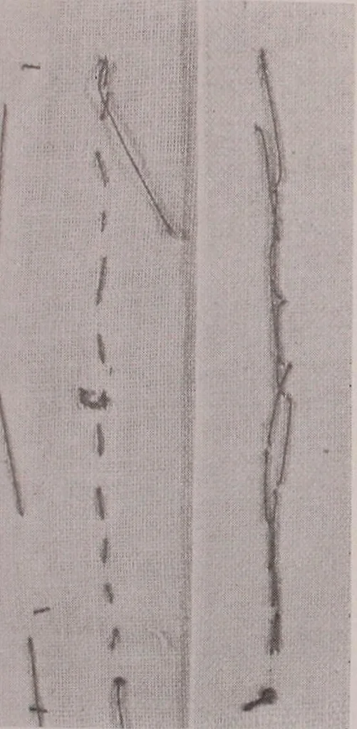 An illustration from The measurement of certain elements of hand sewing, 1919, leaf 137