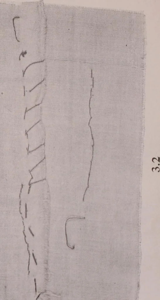 An illustration from The measurement of certain elements of hand sewing, 1919, leaf 137