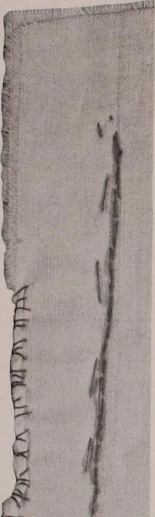 An illustration from The measurement of certain elements of hand sewing, 1919, leaf 138