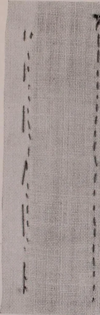 An illustration from The measurement of certain elements of hand sewing, 1919, leaf 149