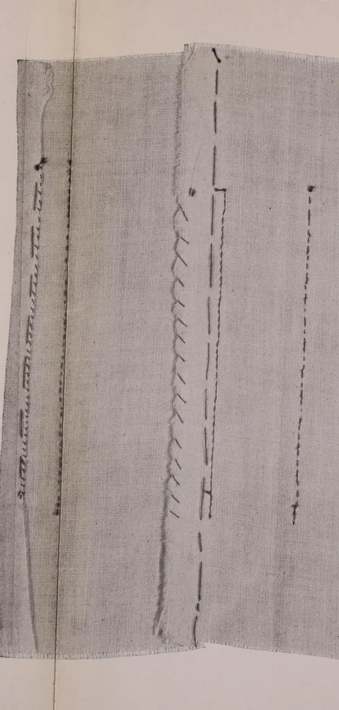 An illustration from The measurement of certain elements of hand sewing, 1919, leaf 154