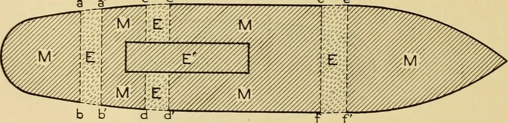 An illustration from Measurement of vessels for the Panama canal, 1913, leaf 279