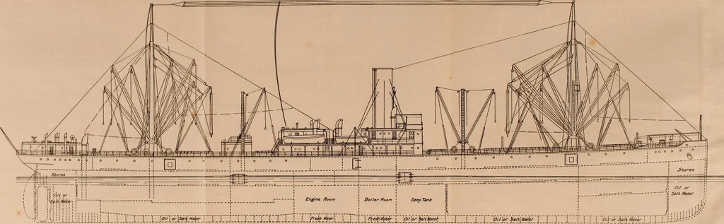 An illustration from Measurement of vessels for the Panama canal, 1913, leaf 45