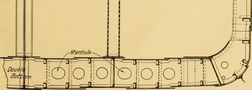 An illustration from Measurement of vessels for the Panama canal, 1913, leaf 48