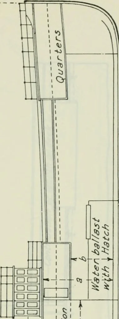An illustration from Measurement of vessels for the Panama canal, 1913, leaf 406