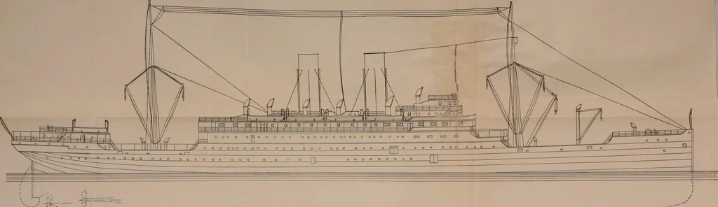 An illustration from Measurement of vessels for the Panama canal, 1913, leaf 45