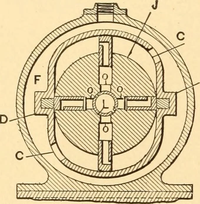An illustration from Mechanical appliances, mechanical movements and novelties of construction; a complete work and a continuation, as a second volume, of the author's book entitled "Mechanical movements, powers and devices" ... including an explanatory chapter on the leading conceptions of perpetual motion existing during the past three centuries, 1910, leaf 105