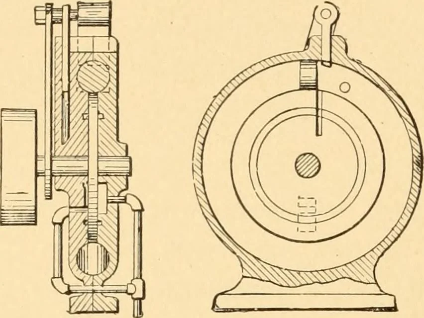 An illustration from Mechanical appliances, mechanical movements and novelties of construction; a complete work and a continuation, as a second volume, of the author's book entitled "Mechanical movements, powers and devices" ... including an explanatory chapter on the leading conceptions of perpetual motion existing during the past three centuries, 1910, leaf 109