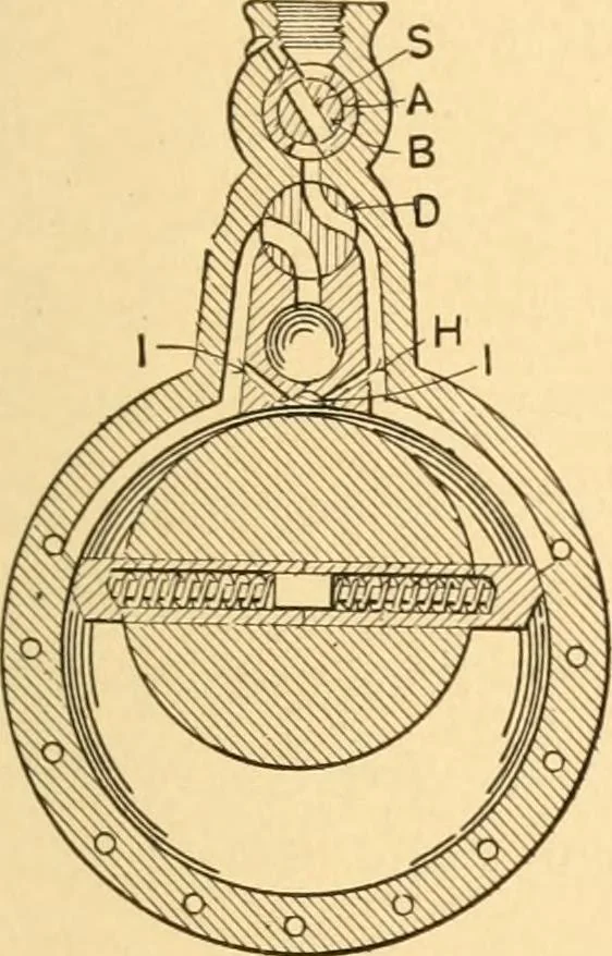 An illustration from Mechanical appliances, mechanical movements and novelties of construction; a complete work and a continuation, as a second volume, of the author's book entitled "Mechanical movements, powers and devices" ... including an explanatory chapter on the leading conceptions of perpetual motion existing during the past three centuries, 1910, leaf 110
