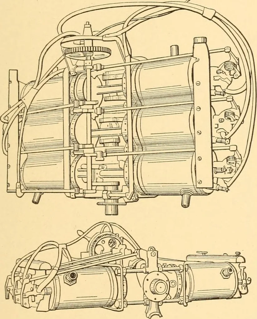 An illustration from Mechanical appliances, mechanical movements and novelties of construction; a complete work and a continuation, as a second volume, of the author's book entitled "Mechanical movements, powers and devices" ... including an explanatory chapter on the leading conceptions of perpetual motion existing during the past three centuries, 1910, leaf 114