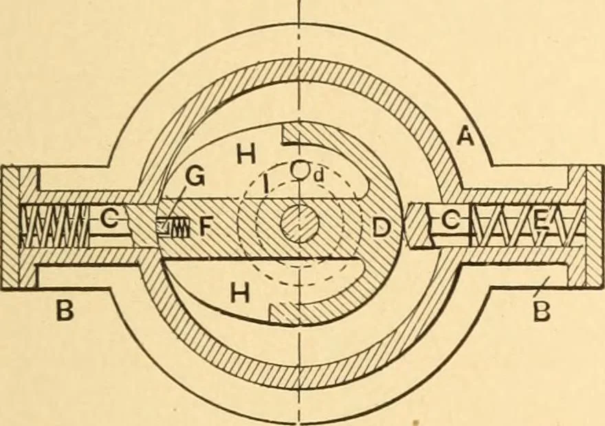 An illustration from Mechanical appliances, mechanical movements and novelties of construction; a complete work and a continuation, as a second volume, of the author's book entitled "Mechanical movements, powers and devices" ... including an explanatory chapter on the leading conceptions of perpetual motion existing during the past three centuries, 1910, leaf 126