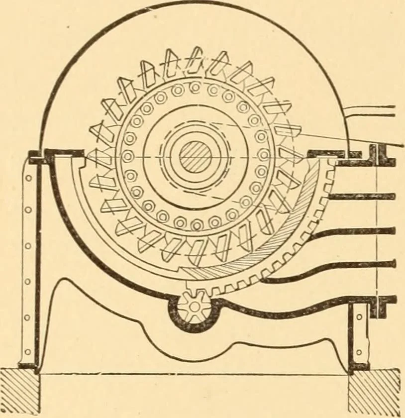 An illustration from Mechanical appliances, mechanical movements and novelties of construction; a complete work and a continuation, as a second volume, of the author's book entitled "Mechanical movements, powers and devices" ... including an explanatory chapter on the leading conceptions of perpetual motion existing during the past three centuries, 1910, leaf 129