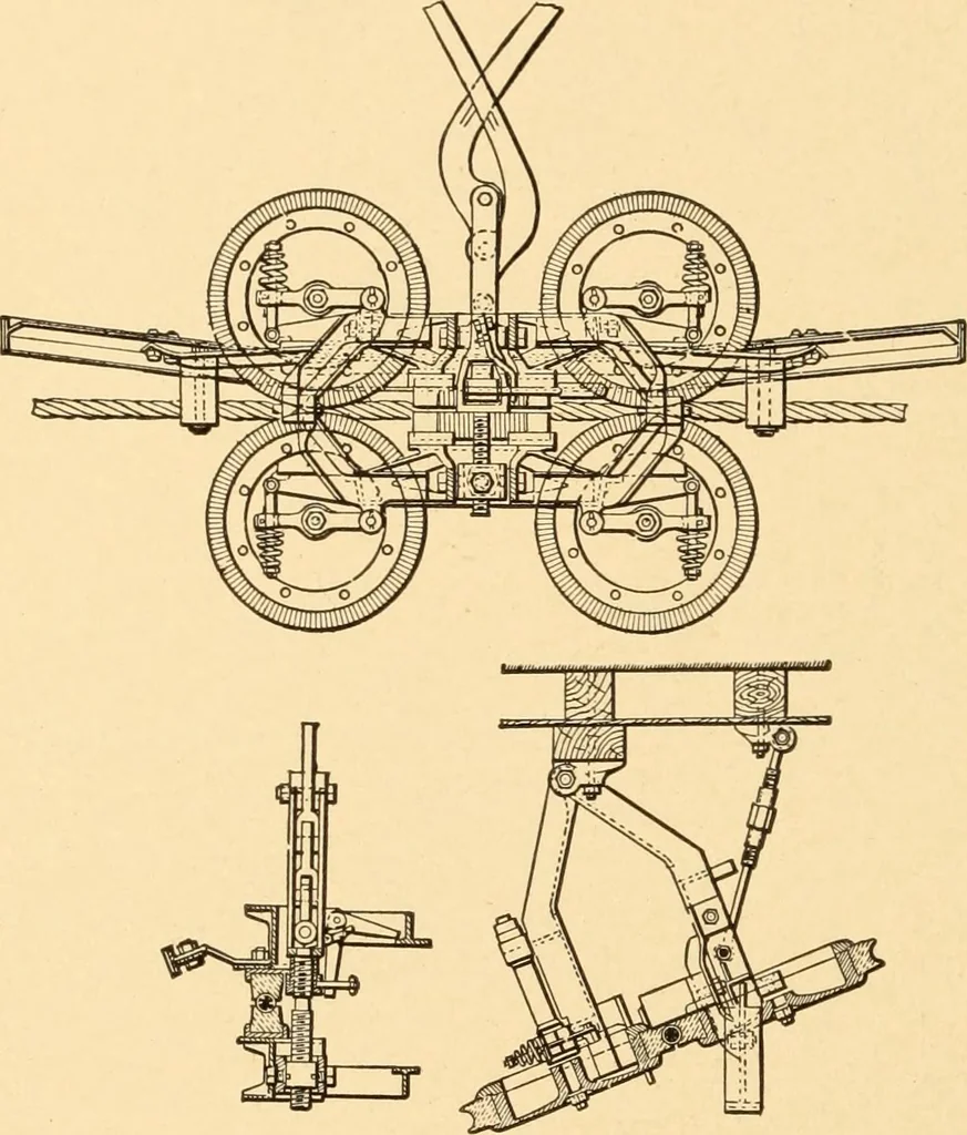 An illustration from Mechanical appliances, mechanical movements and novelties of construction; a complete work and a continuation, as a second volume, of the author's book entitled "Mechanical movements, powers and devices" ... including an explanatory chapter on the leading conceptions of perpetual motion existing during the past three centuries, 1910, leaf 227