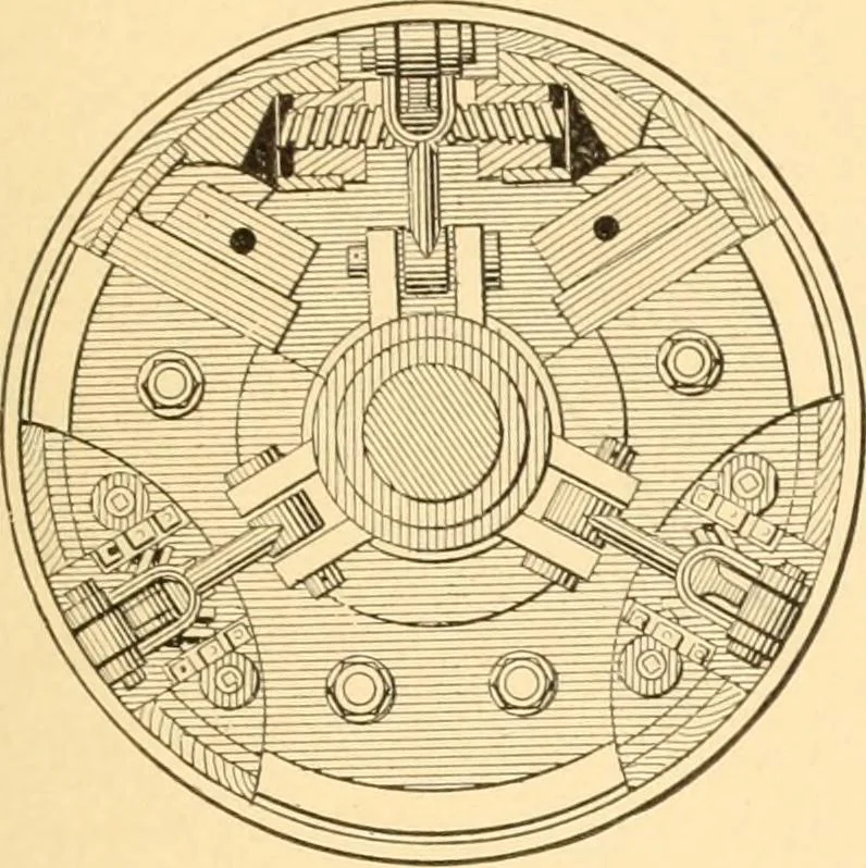 An illustration from Mechanical appliances, mechanical movements and novelties of construction; a complete work and a continuation, as a second volume, of the author's book entitled "Mechanical movements, powers and devices" ... including an explanatory chapter on the leading conceptions of perpetual motion existing during the past three centuries, 1910, leaf 252