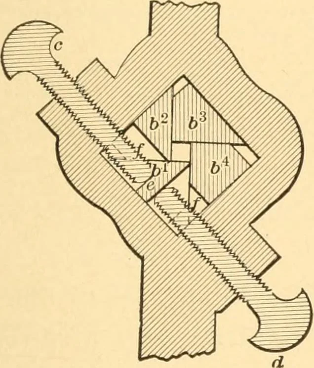 An illustration from Mechanical appliances, mechanical movements and novelties of construction; a complete work and a continuation, as a second volume, of the author's book entitled "Mechanical movements, powers and devices" ... including an explanatory chapter on the leading conceptions of perpetual motion existing during the past three centuries, 1910, leaf 252