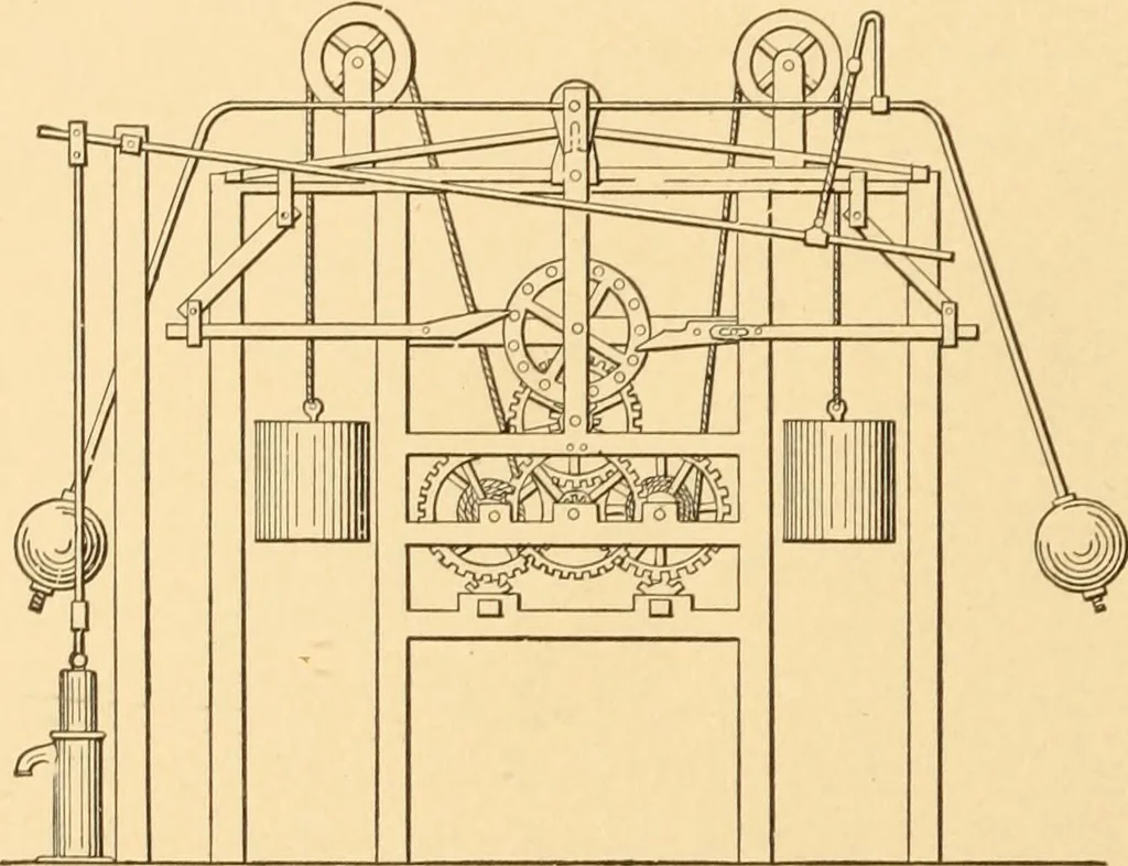 An illustration from Mechanical appliances, mechanical movements and novelties of construction; a complete work and a continuation, as a second volume, of the author's book entitled "Mechanical movements, powers and devices" ... including an explanatory chapter on the leading conceptions of perpetual motion existing during the past three centuries, 1910, leaf 255