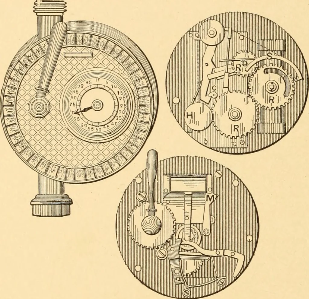 An illustration from Mechanical appliances, mechanical movements and novelties of construction; a complete work and a continuation, as a second volume, of the author's book entitled "Mechanical movements, powers and devices" ... including an explanatory chapter on the leading conceptions of perpetual motion existing during the past three centuries, 1910, leaf 257