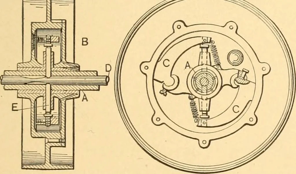An illustration from Mechanical appliances, mechanical movements and novelties of construction; a complete work and a continuation, as a second volume, of the author's book entitled "Mechanical movements, powers and devices" ... including an explanatory chapter on the leading conceptions of perpetual motion existing during the past three centuries, 1910, leaf 26