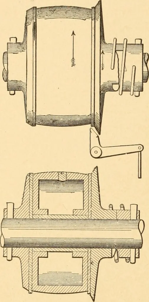An illustration from Mechanical appliances, mechanical movements and novelties of construction; a complete work and a continuation, as a second volume, of the author's book entitled "Mechanical movements, powers and devices" ... including an explanatory chapter on the leading conceptions of perpetual motion existing during the past three centuries, 1910, leaf 29