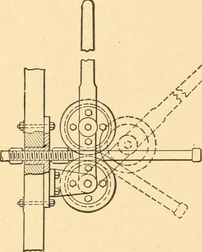 An illustration from Mechanical appliances, mechanical movements and novelties of construction; a complete work and a continuation, as a second volume, of the author's book entitled "Mechanical movements, powers and devices" ... including an explanatory chapter on the leading conceptions of perpetual motion existing during the past three centuries, 1910, leaf 295