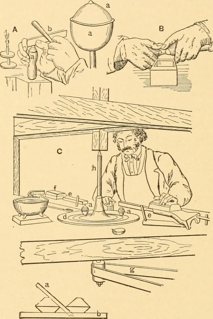 An illustration from Mechanical appliances, mechanical movements and novelties of construction; a complete work and a continuation, as a second volume, of the author's book entitled "Mechanical movements, powers and devices" ... including an explanatory chapter on the leading conceptions of perpetual motion existing during the past three centuries, 1910, leaf 321