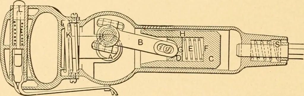 An illustration from Mechanical appliances, mechanical movements and novelties of construction; a complete work and a continuation, as a second volume, of the author's book entitled "Mechanical movements, powers and devices" ... including an explanatory chapter on the leading conceptions of perpetual motion existing during the past three centuries, 1910, leaf 331