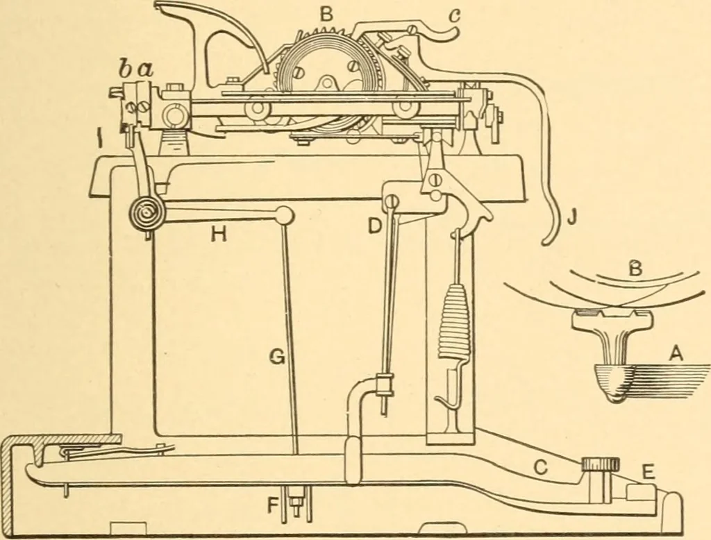 An illustration from Mechanical appliances, mechanical movements and novelties of construction; a complete work and a continuation, as a second volume, of the author's book entitled "Mechanical movements, powers and devices" ... including an explanatory chapter on the leading conceptions of perpetual motion existing during the past three centuries, 1910, leaf 350