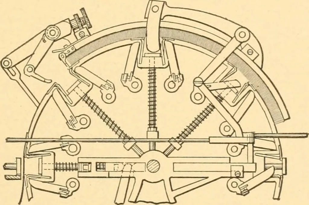 An illustration from Mechanical appliances, mechanical movements and novelties of construction; a complete work and a continuation, as a second volume, of the author's book entitled "Mechanical movements, powers and devices" ... including an explanatory chapter on the leading conceptions of perpetual motion existing during the past three centuries, 1910, leaf 356