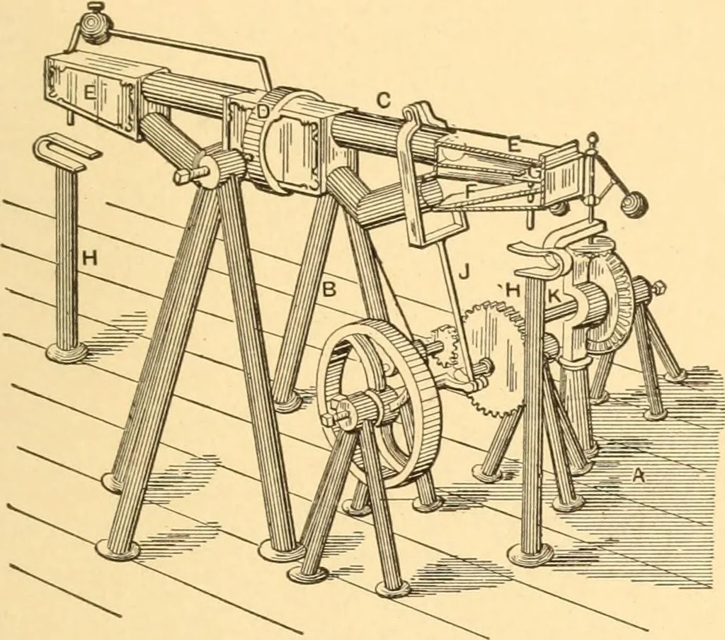 An illustration from Mechanical appliances, mechanical movements and novelties of construction; a complete work and a continuation, as a second volume, of the author's book entitled "Mechanical movements, powers and devices" ... including an explanatory chapter on the leading conceptions of perpetual motion existing during the past three centuries, 1910, leaf 376